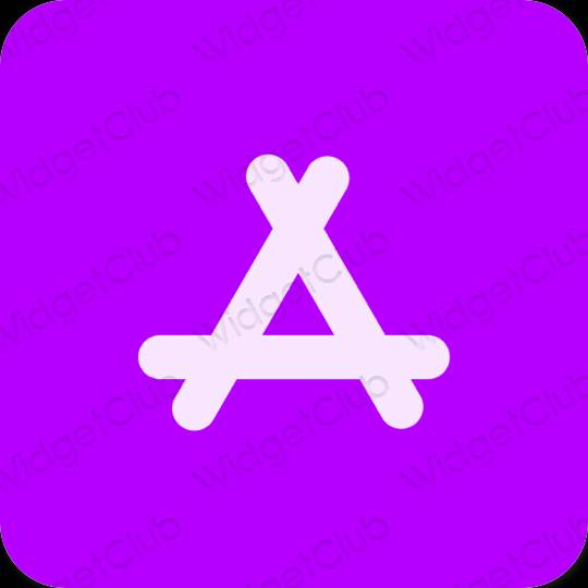 Estetický neonově růžová AppStore ikony aplikací