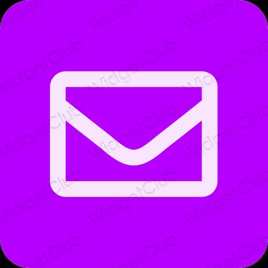 Estetis ungu Mail ikon aplikasi