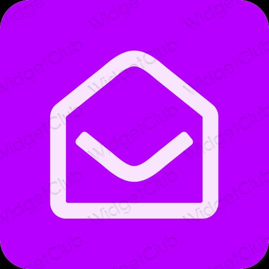 Естетичен неоново розово Gmail икони на приложения