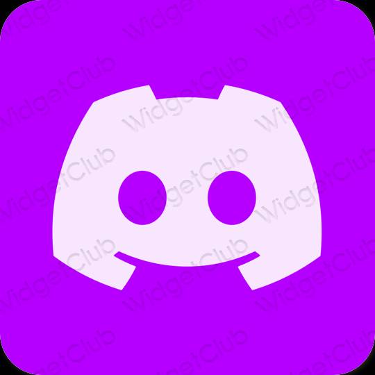 Estetik neon merah jambu discord ikon aplikasi
