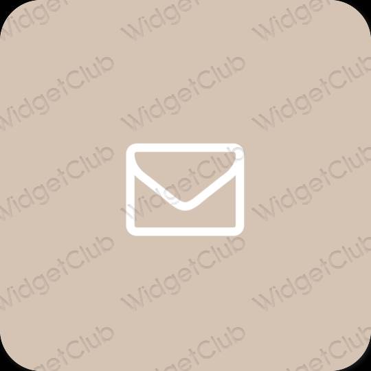 Estetico beige Mail icone dell'app