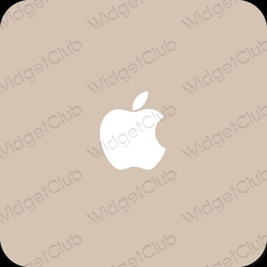 Estetic bej Apple Store pictogramele aplicației