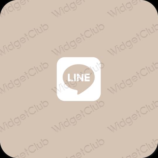Estetsko bež LINE ikone aplikacij