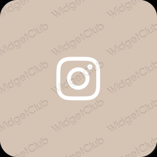 Aesthetic beige Instagram app icons