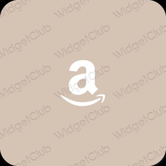 Stijlvol beige Amazon app-pictogrammen