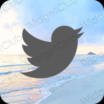 Esthetische Twitter app-pictogrammen