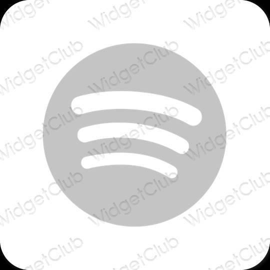 Esthétique grise Spotify icônes d'application