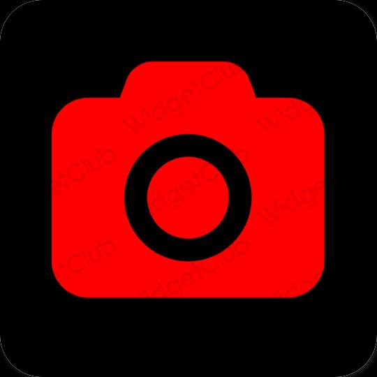 審美的 紅色的 Camera 應用程序圖標
