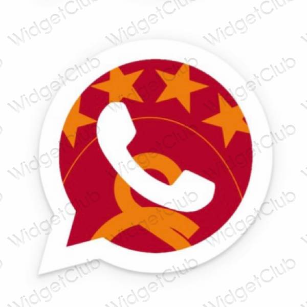 Pictograme pentru aplicații WhatsApp estetice