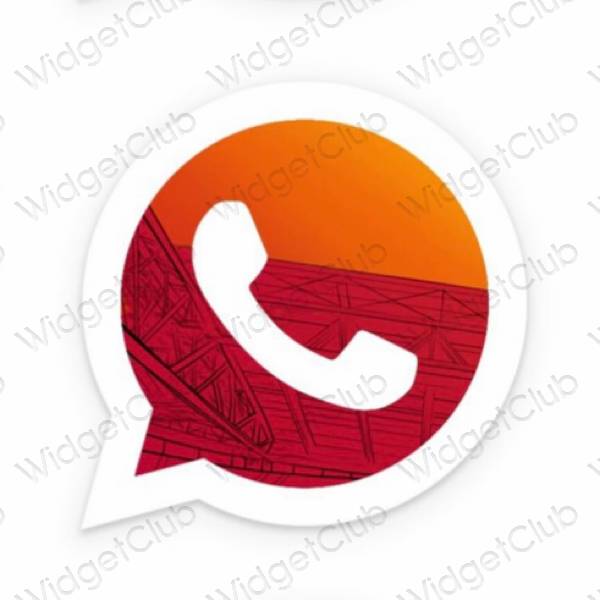 Pictograme pentru aplicații WhatsApp estetice