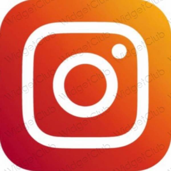 Aesthetic red Instagram app icons