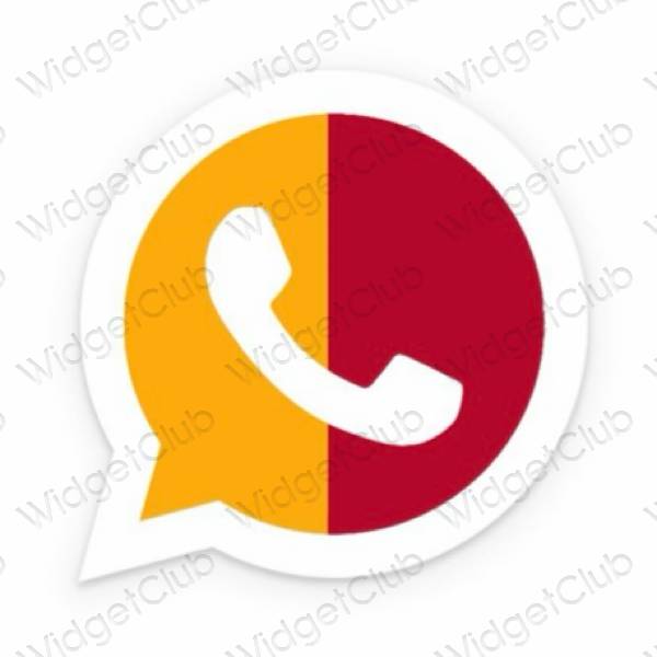 Pictograme pentru aplicații WhatsApp estetice