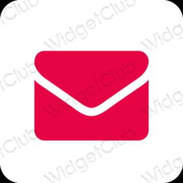 Aesthetic neon pink Mail app icons