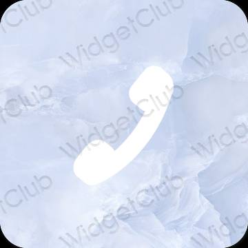 Estetik pastel mavi Phone uygulama simgeleri