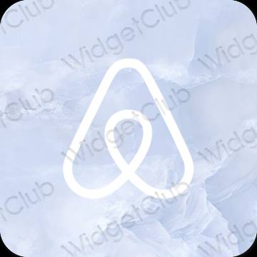 Estético azul pastel Airbnb ícones de aplicativos