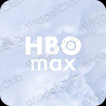 Ესთეტიური პასტელი ლურჯი HBO MAX აპლიკაციის ხატები