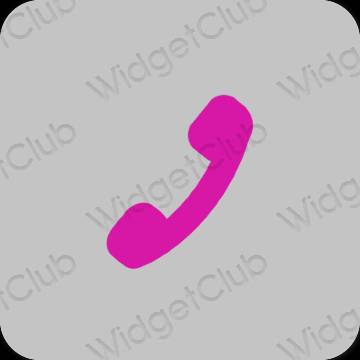 Estetico grigio Phone icone dell'app