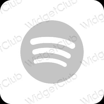 Estetico grigio Spotify icone dell'app