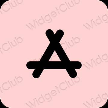 Estetic roz AppStore pictogramele aplicației