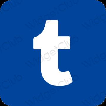 Estetisk blå Tver app ikoner