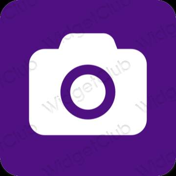 Stijlvol blauw Camera app-pictogrammen