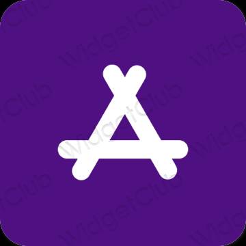 جمالي ليلكي AppStore أيقونات التطبيق