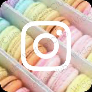 Estetyczne Instagram ikony aplikacji