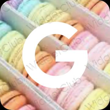 ესთეტიკური Google აპლიკაციის ხატები