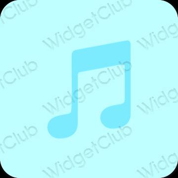 미적인 파스텔 블루 Apple Music 앱 아이콘
