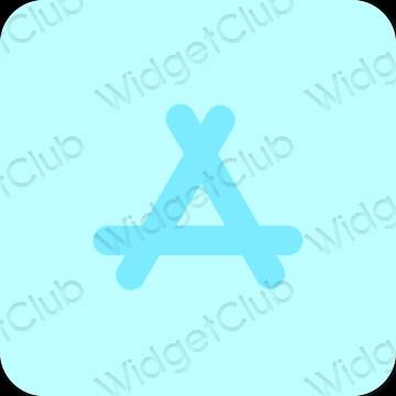 Estetik pastel mavi AppStore uygulama simgeleri