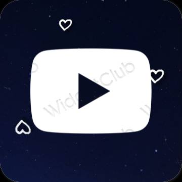 Icônes d'application Youtube esthétiques