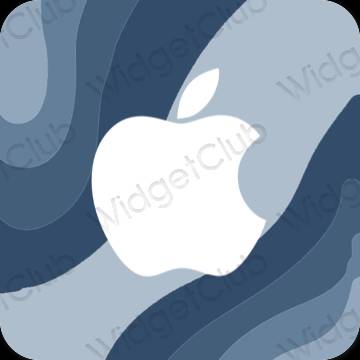 Estetsko pastelno modra Apple Store ikone aplikacij