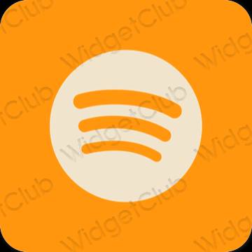 Stijlvol oranje Spotify app-pictogrammen