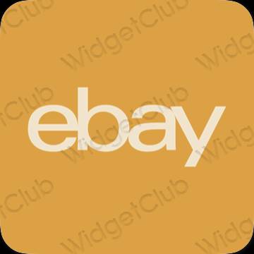 Естетичний помаранчевий eBay значки програм