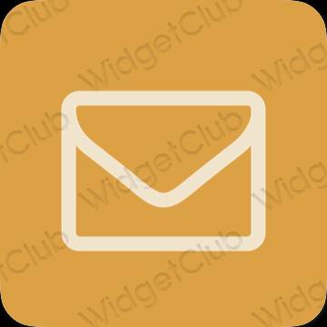 Aesthetic brown Mail app icons