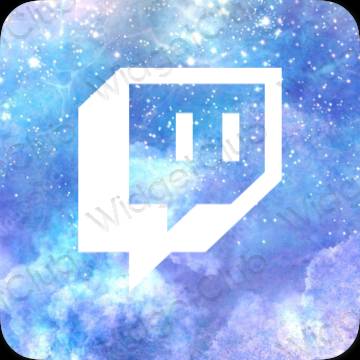 Pictograme pentru aplicații Twitch estetice