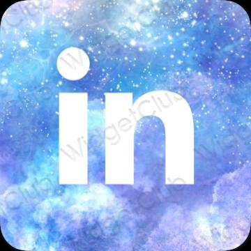 Ikon apl Linkedin Estetik