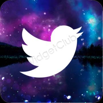 រូបតំណាងកម្មវិធី Twitter សោភ័ណភាព