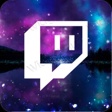 Pictograme pentru aplicații Twitch estetice