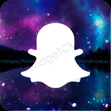 نمادهای برنامه زیباشناسی snapchat