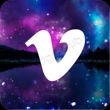 Ästhetische Vimeo App-Symbole