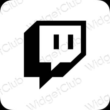 Pictograme pentru aplicații Twitch estetice