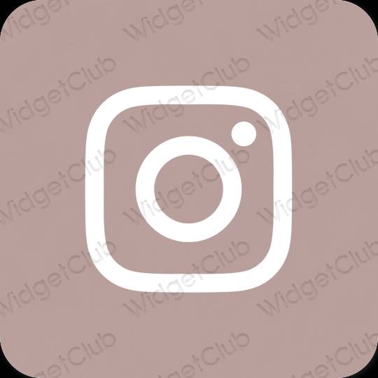 Estético beige Instagram iconos de aplicaciones