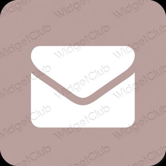 Estetické béžová Mail ikony aplikácií