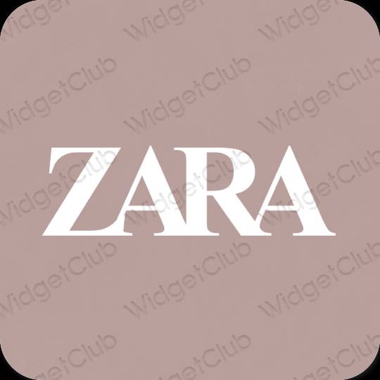 Estetyka beżowy ZARA ikony aplikacji