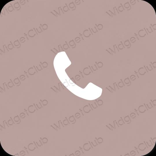 Estetyka beżowy Phone ikony aplikacji