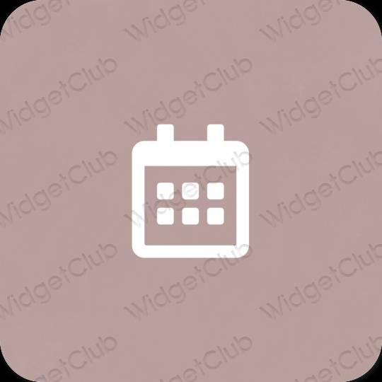 Estetisk beige Calendar app ikoner