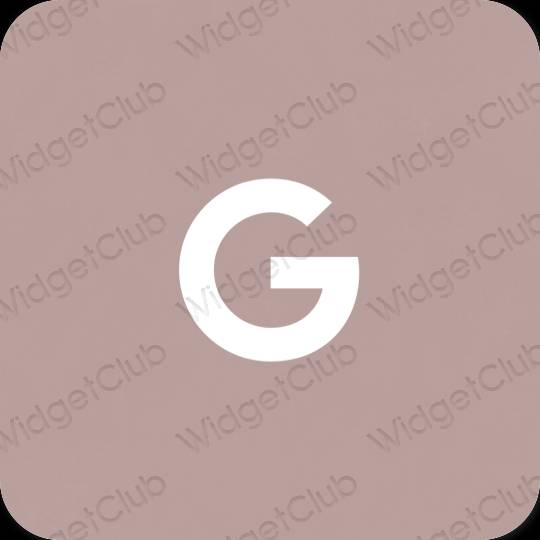 Æstetisk beige Google app ikoner
