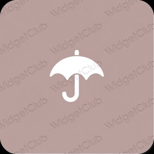 Estetski bež Weather ikone aplikacija
