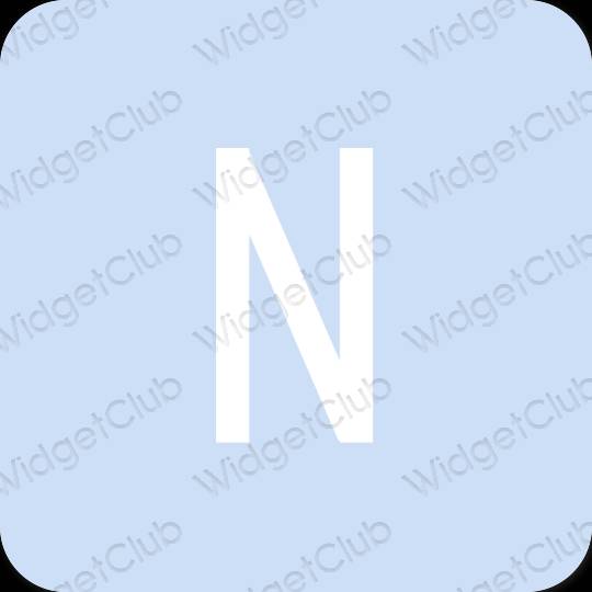 Esthétique bleu pastel Netflix icônes d'application
